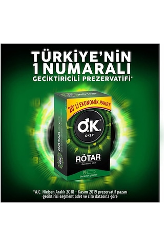 Okey Rötar Prezervatif 20'li