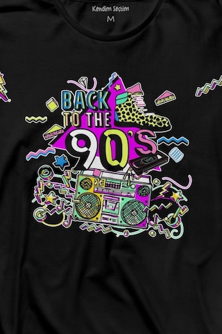 Doksanlar Pop 90's Retro Vintage Uzun Kollu Tişört Baskılı T-shirt 001
