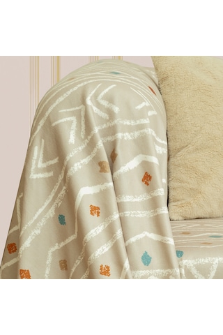 Latuda Concept SoftMicro Etnik ve Zikzak Desenli Boho Koltuk Örtüsü , Kanepe Örtüsü , Koltuk Şalı 130 x 180 CM