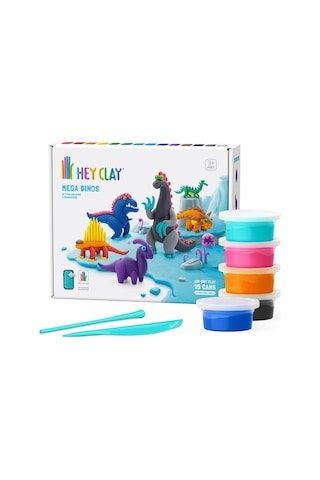 Hey Clay Hava İle Kuruyan Kil 15'li Kutu - Mega Dinozorlar