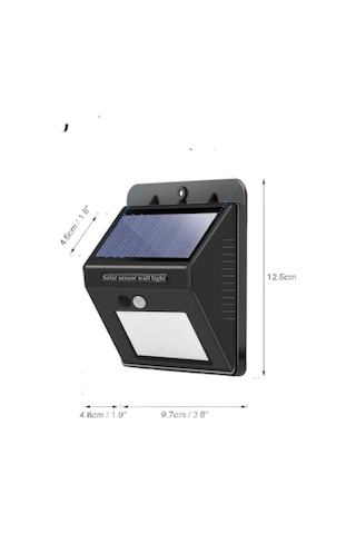 Solar Güneş Enerji Panelli Sensörlü Lamba Enerji Tasarruflu Sarı