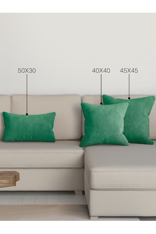 Br Perle Home Daily Series Zümrüt Yeşili Rengi Kırlent Yastık Kılıfı Zümrüt Yeşili