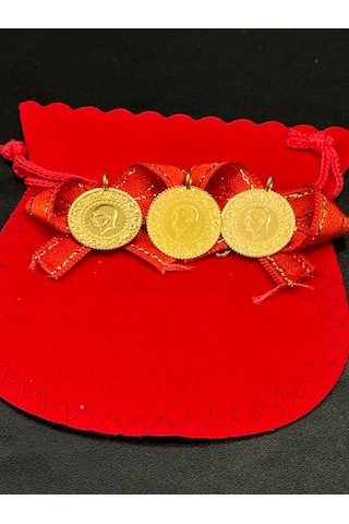 Vıctorıa Gold 3 Adet Yarım Altın -hediyeli Eski Tarihli Kulplu 22 Ayar