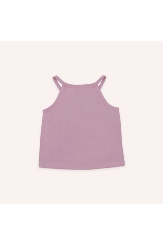 Panço Kız Çocuk Pembe Çiçek Baskılı Atlet