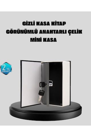Anahtarlı Gizli Kitap Kasa Metal İç Yapı, Kamuflajlı Sözlük Tasarım 01