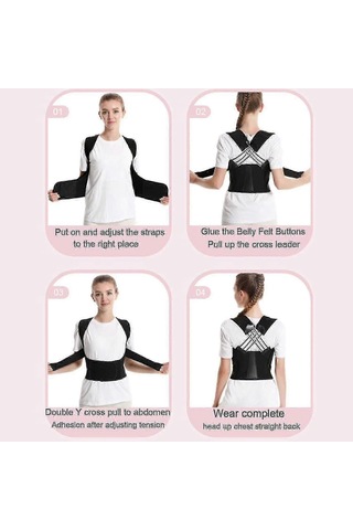 Duruş Düzeltme İçin Sırt Destek Korsesi - Ayarlanabilir, Erkekler Ve Kadınlar, Skolyoz Ve Kamburluk İçin Hafif