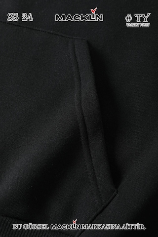 Macklin Unisex Kadın Erkek Too Many Halı Özel Tasarım Baskılı Kapşonlu Sweatshirt Siyah Mck0740 Siyah