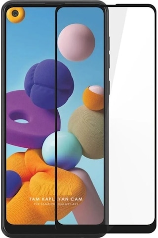 Samsung Uyumlu Galaxy A21s Seramik Nano Kırılmaz Tam Kaplayan Ekran Koruyucu Anti Static Özellik