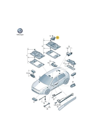 Taigo Sunroof Açma Düğmesi 5g0959613a