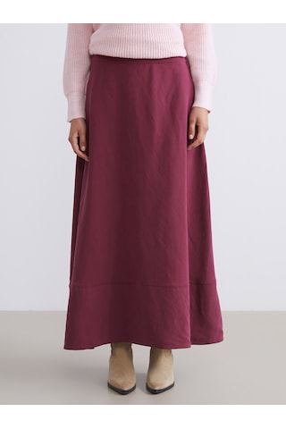 Lcw Modest Bordo Beli Lastikli Modal Karışımlı A Kesim Etek