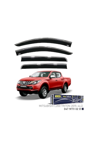 Mitsubishi L200 Triton 2015- Sonrası Kromlu Cam Rüzgarlığı Niken 4'lü Set