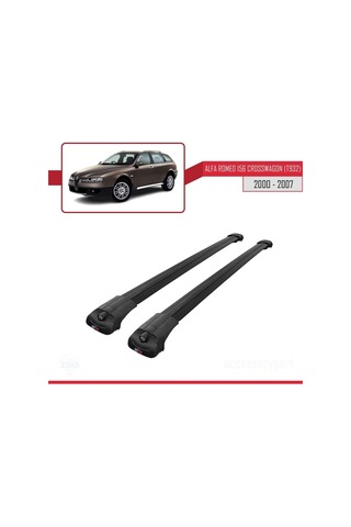 Alfa Romeo 156 Crosswagon T932 2000-2007 Arası İle Uyumlu Ace-1 Ara Atkı Tavan Barı Siyah
