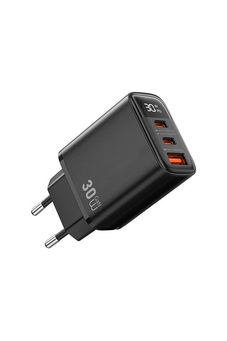 Wiwu Wi-g010 Firefly Serisi Gan Tech Pd Hızlı Şarj Özellikli Şarj Başlığı 30w Siyah