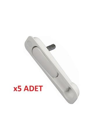 Gömme Gizli Sürme Kolu Beyaz Renk- Pvc & Alüminyum Kapı Pencere Uyumlu 5 Adet
