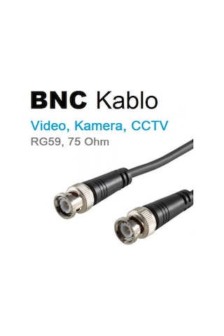 Irenis BNC Kablo 75 Ohm RG59 Video, Kamera, CCTV, 3 M Irenis BNC Kablo 75 Ohm RG59 Video, Kamera, CCTV, 3 M