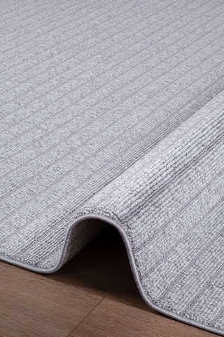 Tokyo Bukle Yumuşak Dokulu Halı Kilim Salon Mutfak Koridor Yolluk Dokuma Makine Halısı Op416-gri Op404-gri