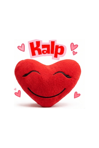 Peluş Kalp Oyucak Kırmızı