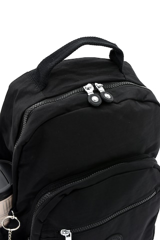 Özer-3022 Sanmorris Suya Dayanıklı Çok Gözlü Laptop Bölmeli Okul Ve Seyahat Sırt Çantası Siyah
