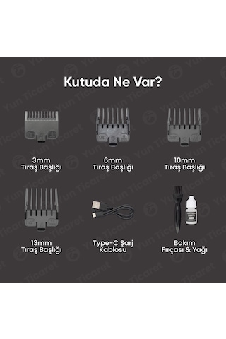 Mr. Trimmer Mr-4800 Detailer Şarj Göstergeli 6 Kademeli 8000 Rpm 1800 Mah Saç Sakal Erkek Bakım Tıraş Makinesi 3 Saat