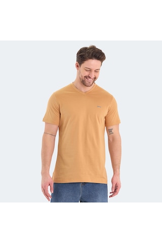 Slazenger RIVALDO Erkek V Yaka Hardal Tişört