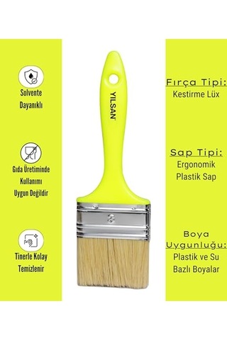 Boya Fırçası No: 3 7.5 Cm , Kestirme Lüks