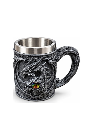 1 Adet Ejderha Gözü 3d Tasarımlı Paslanmaz Çelik Kupa Bardak Kafe Servisi, İç İçecek Mug, Metal Cup altın 1 Adet Ejderha Gözü 3d Tasarımlı Paslanmaz Çelik Kupa Bardak Kafe Servisi, İç İçecek Mug, Metal Cup altın