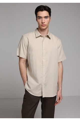 Colin's Colins Regular Fit Shirt Neck Düz Erkek Bej Uzun Kol Gömlek Cl1080097 Q1.v2 Beı