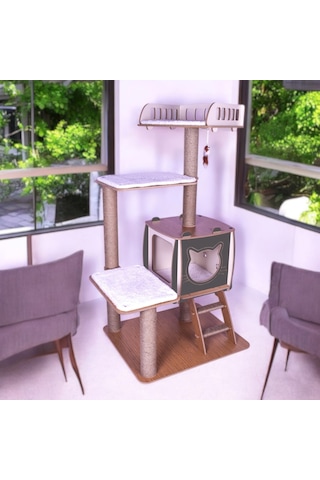 Pati Homes Pro Katlı Kedi Oyun Evi Xl Yataklı - Kedi Tırmalaması