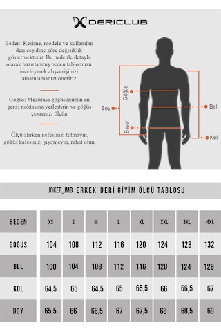 Dericlub Joker Jumbo Gerçek Deri Erkek Mont Fındık