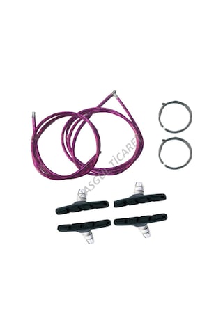 Hsgl Bisiklet Fren Kırmızı Fosforlu Kablo Tel Papuç Set Ürün