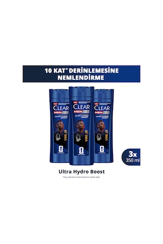 Men Kepeğe Karşı Etkili Şampuan Vini Jr. Ultra Hydro Boost 350 Ml X3 Tüm Saç Tipleri
