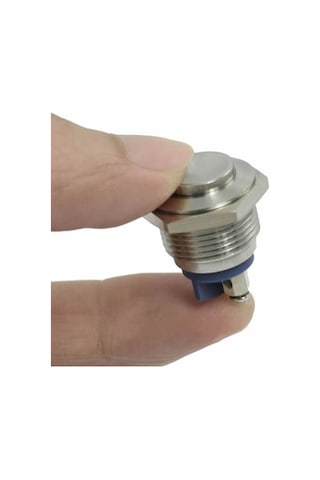 16mm Metal Panel Montaj Yüksek Kafa Push Buton NO DC 6A 12V AC 3A 250V IP67 Su Geçirmez Düğme