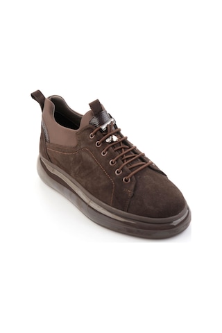 Kahve Hakiki Deri Erkek Sneaker E01401083202 Kahve
