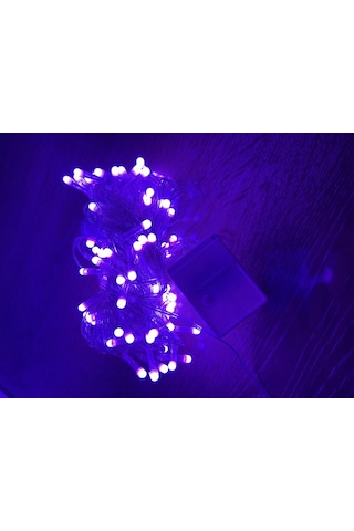 10m 100 Led Damla Uçlu Pembe Işık Şeffaf Kablo Mz-17-9 Çok Renkli