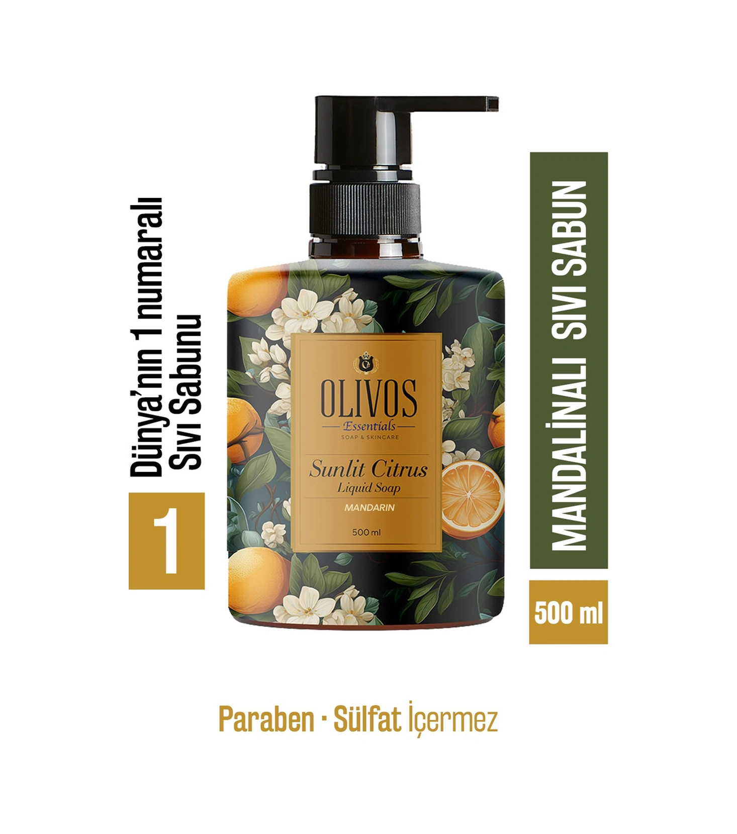 Olivos Bodrum Mandalinası Sıvı Sabun 500 ML