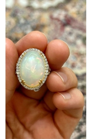 Opal Elmas Yüzük 054