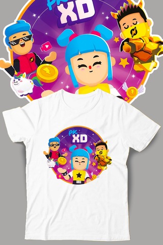 Store Pk Xd Oyun Karekter Desen Baskılı Çocuk Siyah Ve Beyaz Tshirt Beyaz - 741748377 Beyaz
