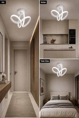 AvizeGO Sion Led Plafonyer Avize Beyaz Işık