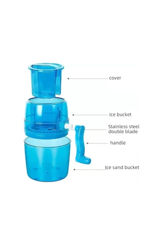 Jialan Taşınabilir El İşletilen Buz Kırıcı Tıraş Çocuklar Mavi