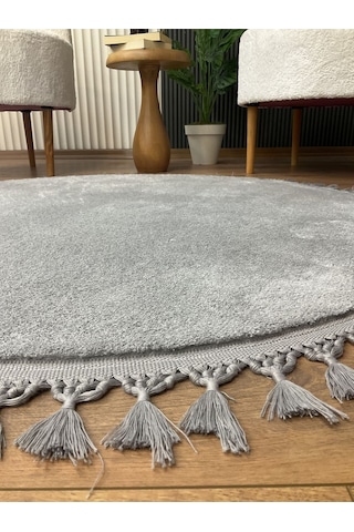 Saraz Halı Comfort Peluş Puffy Lux Gri