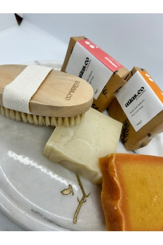 Atlas.Co Kojik Asit + Kolajen Sabunu 2 x 120 G + Selülit Fırçası