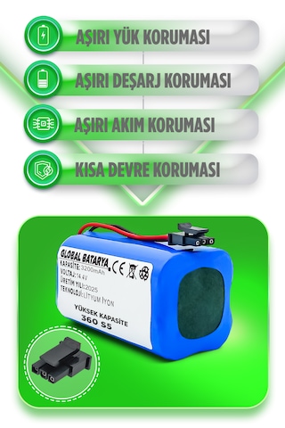 360 S5 Uyumlu Batarya 3200mah Li-ion Pil Yüksek Kapasite