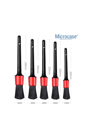 Microcase 5+1 Oto İç ve Dış Temizlik Bakım Fırça Seti - AL3010