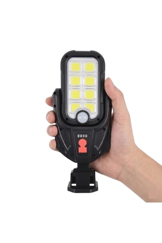 Panther Güneş Enerjili Solar + Usb Şarjlı Hareket Sensörlü Bahçe / Sokak Aydınlatma Armatürü 2 Adet