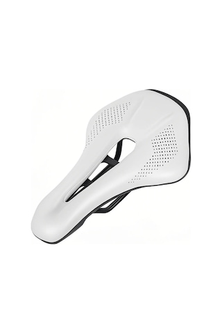 Padalink Hafif Ve Konforlu Bisiklet Sele - Orta Boşluklu, Nefes Alabilir, Dayanıklı Pu Malzeme Beyaz