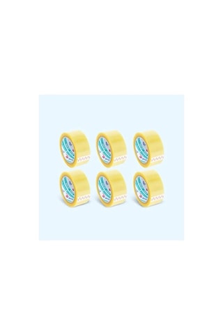 Şeffaf Koli Bandı, 45 Mm X 100 M, 38 Mikron, Akrilik 6 Adet
