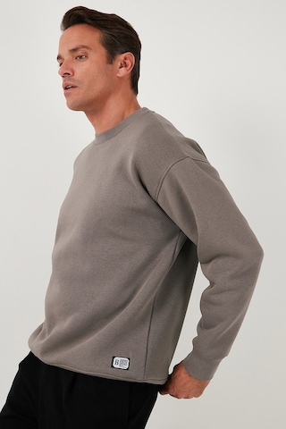 Buratti Regular Fit Bisiklet Yaka Pamuklu Içi Tüylü Yumuşak Şardonlu Erkek Sweat 5905255 Toprak
