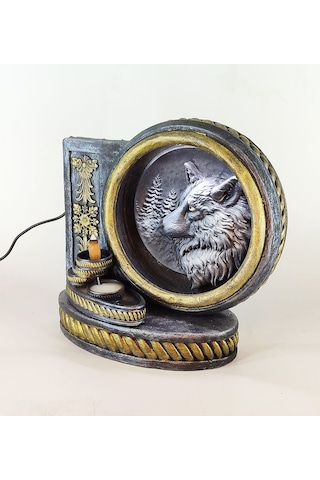 Barok Halka Kurt Tasarımı Metalik Geri Akış Tütsülük Işıklı