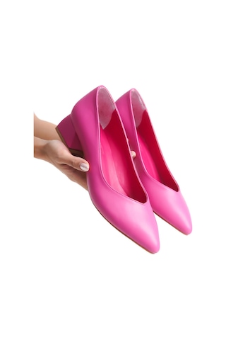 Büyük Numara Kadın Kalın Topuklu Klasik Günlük Ayakkabı 001