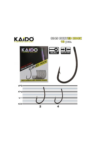 Kaido Teflon Hook Sazan İğnesi 9345 10pcs No:2